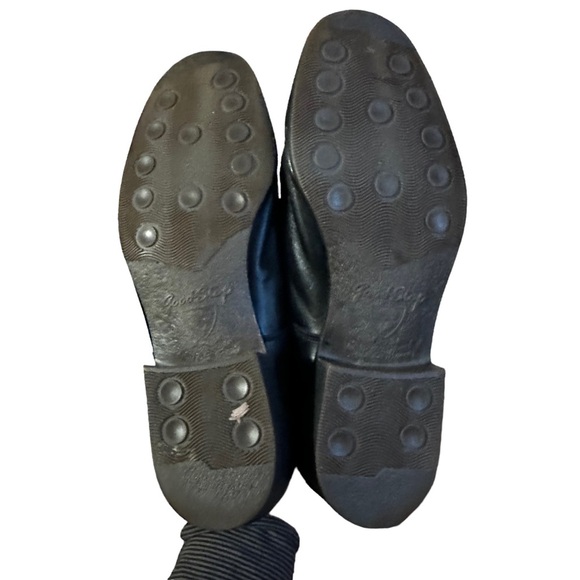 Vintage Black Leather Weaved Loafers Size 8.5 - Picture 5 of 6